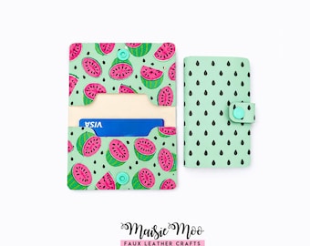 Card Wallet SVG, Card Pouch Template, Faux Leather No Sew, Card Wallet Svg files for Cricut Cut Files Maisie Moo Vegan leather