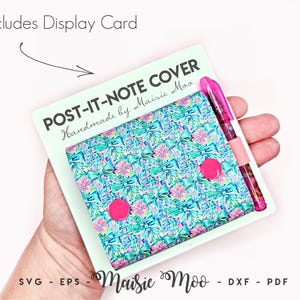 Sticky Note Holder SVG | Little Note Nest | Faux Leather Post-it Note Cover Template | Mini Notebook PDF Easy Cricut Project Sewing Pattern image 3