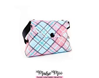 No Sew Purse SVG | Faux Leather Bag Template | Small Handbag Pattern | Party Favor Bag | Maisie Moo