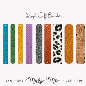 Cuff Bracelet SVG | Faux Leather Cuff Bracelet Templates | Cricut Bracelet SVG Cut File | Cricut Bracelet Template | Blank Bracelet Laser