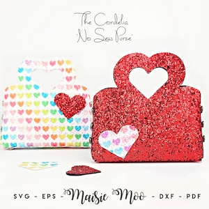 Porte-monnaie en similicuir sans couture - Tutoriel facile pour un sac coeur pour la Saint-Valentin par Maisie Moo