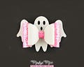 Ghost Bow SVG, Halloween Hair Bow Template, Cute Ghost Bow Pattern, Faux Leather Bow Cut File for Cricut & Silhouette