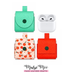 AirPod® 3rd Generation Cover SVG, EarPod Case Template, Keychain Holder SVG, No Sew, Faux Leather Svg files for Cricut Cut Files Maisie Moo