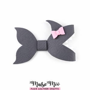 Shark Hair Bow SVG, Kids Hair Bow Template, Faux Leather Bow for Cricut, Ocean Theme Bow, DIY Baby Boy Hair Bow
