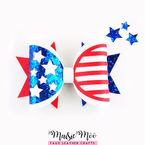 USA Bow SVG, Stars and Stripes, Patriotic, Independence Day Cheerleader Accessory, 4th July Craft Files