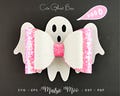 Ghost Bow SVG | Halloween Bow Template | Ghost Hair Bow SVG | Cute Ghost PDF Maisie Moo  Straw Topper Tumbler