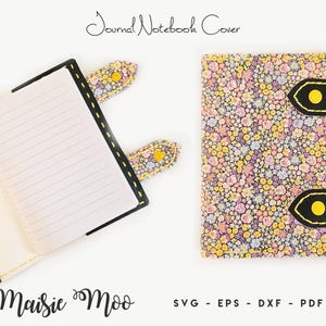 Plantilla SVG para funda de cuaderno A6 de piel sintética / Funda para cuaderno de piel cosida a mano / Patrón PDF para funda de cuaderno Fieldnotes imagen 2