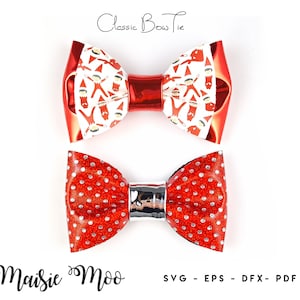 Bow Tie SVG Template, Christmas Boys Bow Tie Pattern, Faux Leather Bow Tie svg, DIY Bow Tie PDF, Svg files for Cricut Cut Files, Maisie Moo