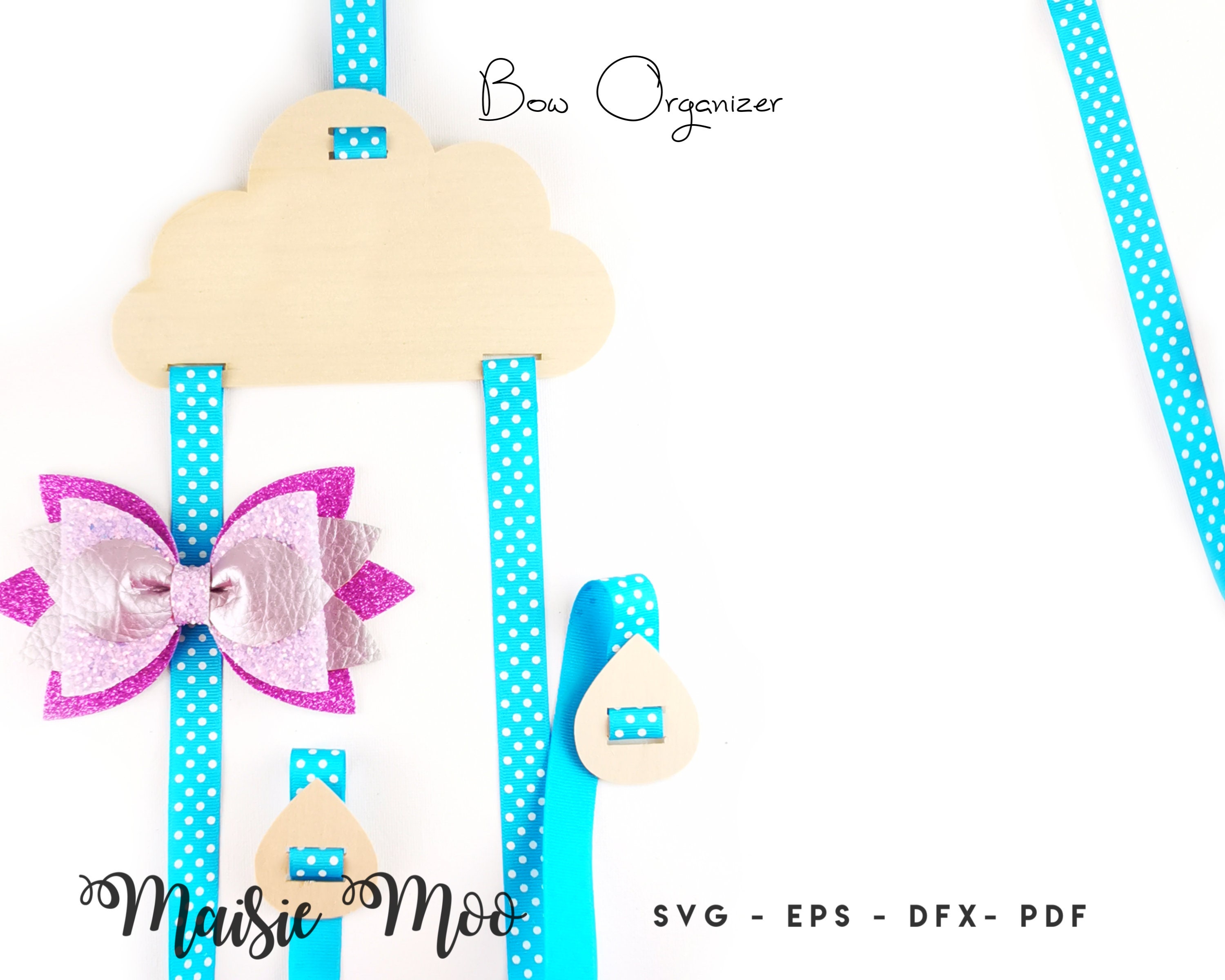 Bow Holder Template SVG Bow Organizer Template Hairbow Etsy
