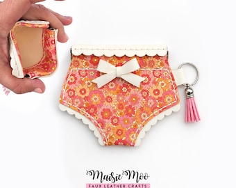 Flex Frame Coin Purse SVG, Faux Leather Pouch Pattern, Period Pouch, Earbud Case, Keychain Wallet, Granny Pants Purse