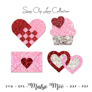 Heart Snap Clip SVG, Valentines Snapclip Template, Love Heart Bow Template, Bow SVG, Clippie Cover, Hair Clip Cricut Cut Files, Maisie Moo