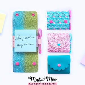 Sticky Note Holder SVG, Little Note Nest,| Faux Leather Post-it Note Cover Template, Mini Notebook PDF Easy Cricut Project Sewing Pattern