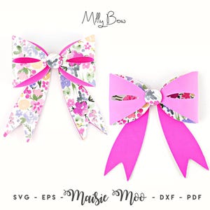 Bow Template, Vintage Bow SVG, Cricut Bow Template, Double Sided Bow PDF, Svg files for Cricut Cut Files, Silhouette Cut Files, Maisie Moo