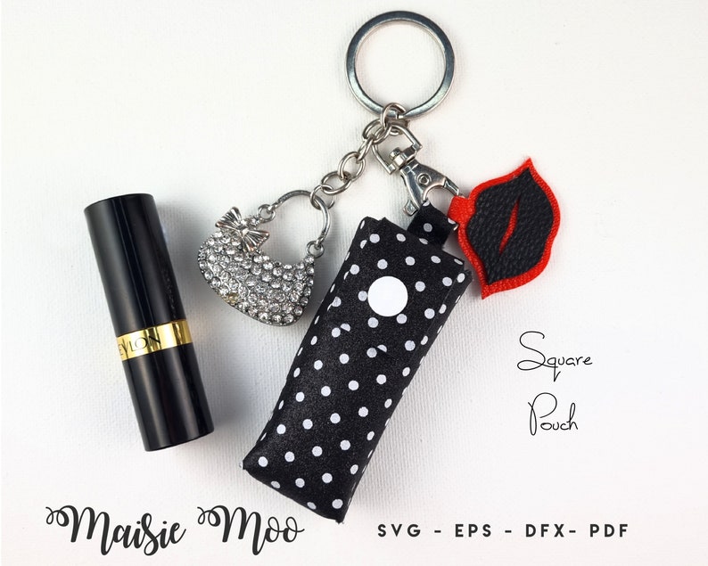 Lipstick Pouch Keychain Purse SVG Bundle Keyring Chapstick Etsy