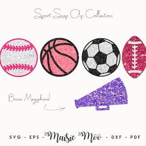 Sport Snap Clip SVG, Snapclip Vorlage, Bogen Zentrum Fußball, Baseball, Fußball, Basketball Clippie Cover, Haarspange Cricut Cut Dateien,