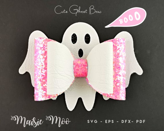 Download Ghost Bow Svg Halloween Bow Template Ghost Hair Bow Svg Etsy