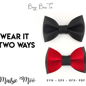 Bow Tie SVG Template, Christmas Boys Bow Tie Pattern, Faux Leather Bow Tie svg, DIY Bow Tie PDF, Svg files for Cricut Cut Files, Maisie Moo