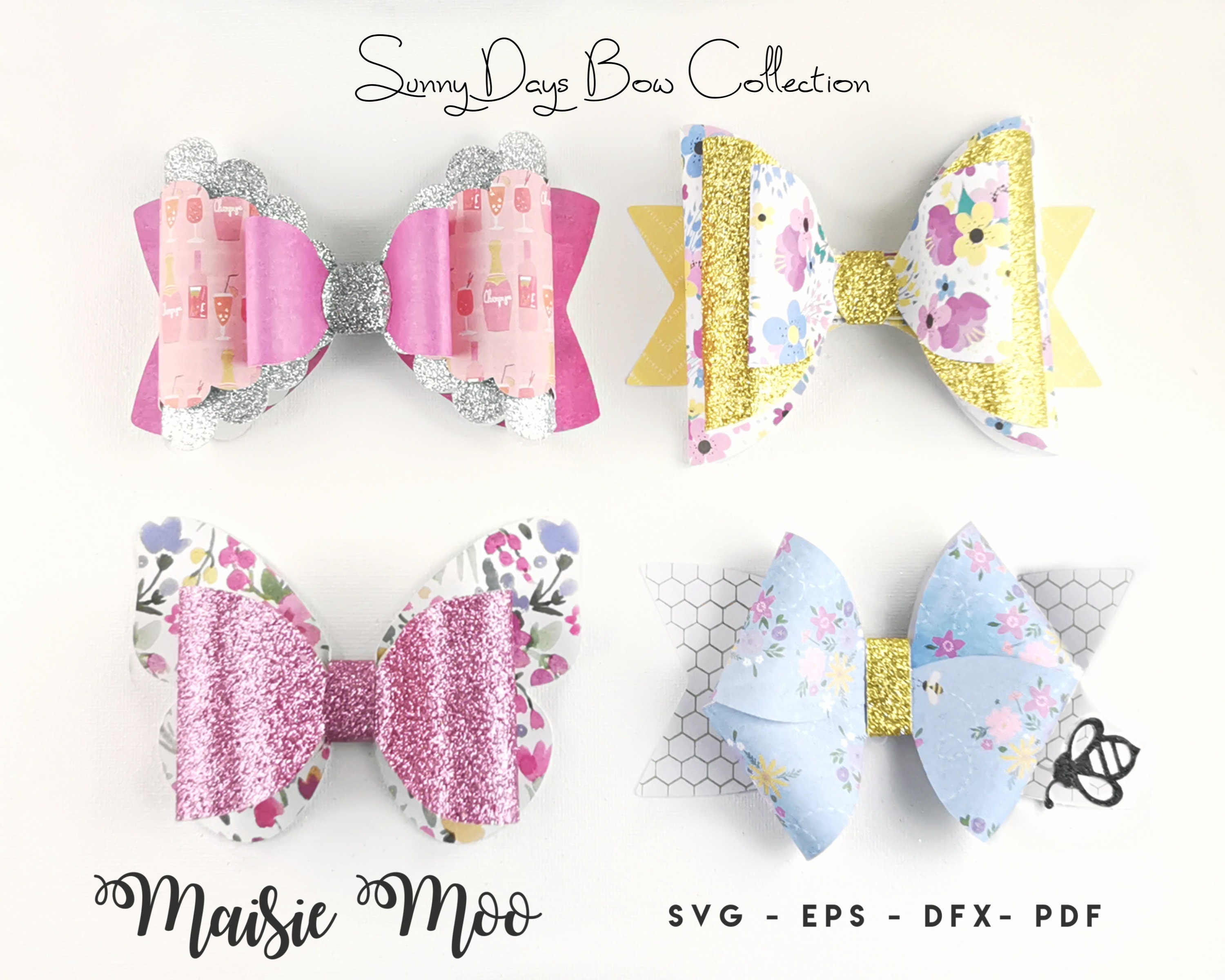 Sunny Day Bow Collection - Beautiful Bow SVG's for Spring & Summer...