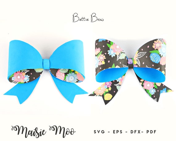 Download Bettie Bow Svg Folding Bow Cricut Bow Template Vintage Bow Etsy