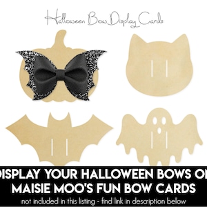 Ghost Cheer Bow SVG, Halloween Hair Bow Template, Cute Spooky Bow SVG, Faux Leather Bow Pattern, Cricut Bow SVG, Ghost Bow diy image 4