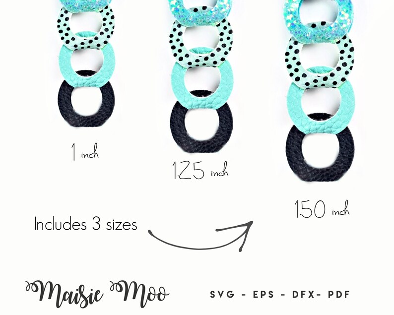 Link De Link Circles SVG Template Bracelet SVG | Faux Leather Cuff ...