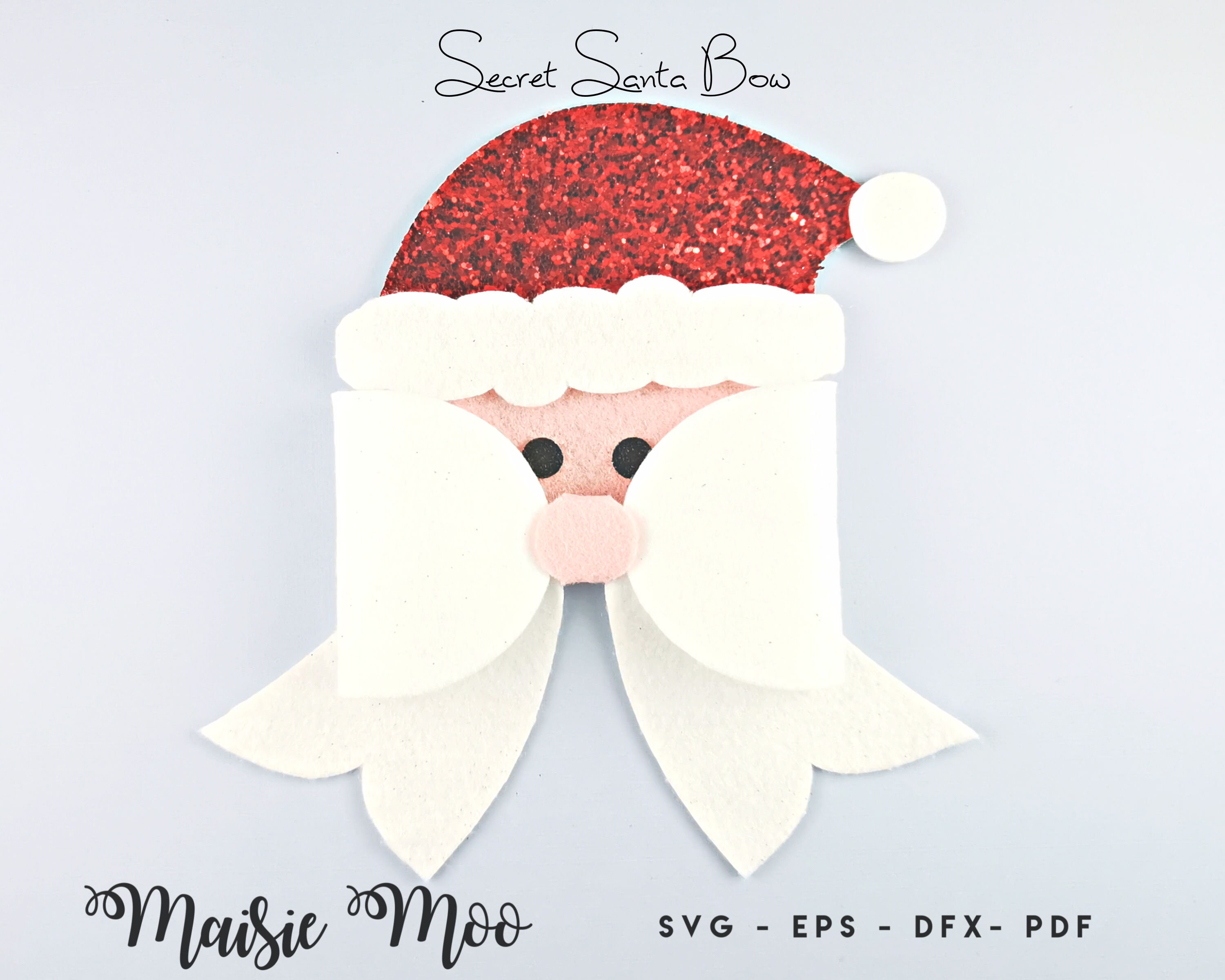 Christmas Bow Template Collection Christmas Character Bow - Etsy