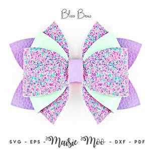 Hair Bow SVG, Bow sjabloon, kunstleer Bow SVG, Bliss Bow, populaire Hair Bow PDF, klassieke Bow, Svg-bestanden voor Cricut Cut-bestand, Maisie Moo