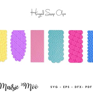 Hinged Snap Clip SVG, Snapclip Template, Bow Template, Bow SVG, Clippie Cover, Hair Clip Svg files for Cricut Cut Files, Maisie Moo