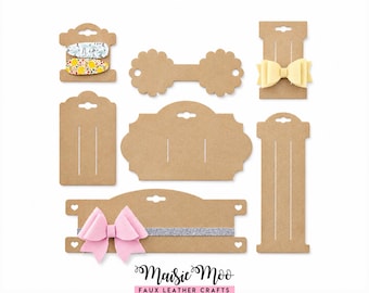 Bow Card SVG, Bow Display Card, Hair Clip Card DXF,  Bow Card Template PDF,  files for Cricut Cut Files, Silhouette Cut Files, Maisie Moo