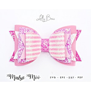 Hair Bow Template SVG, Hair Bow SVG, Hair Bow PDF, Digital Template, Hair Bow Template, Cricut cut file, Maisie Moo Design