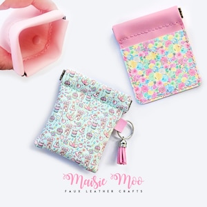 Flex Frame Coin Purse SVG, Card Pouch Sewing Pattern, Faux Leather Pinch Purse, DIY Snappy Snap Top Case Template