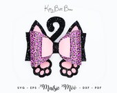 Cat Hair Bow Template SVG, Kitty Butt Bow SVG, Halloween Black Cat Bow PDF, Maisie Moo Bow