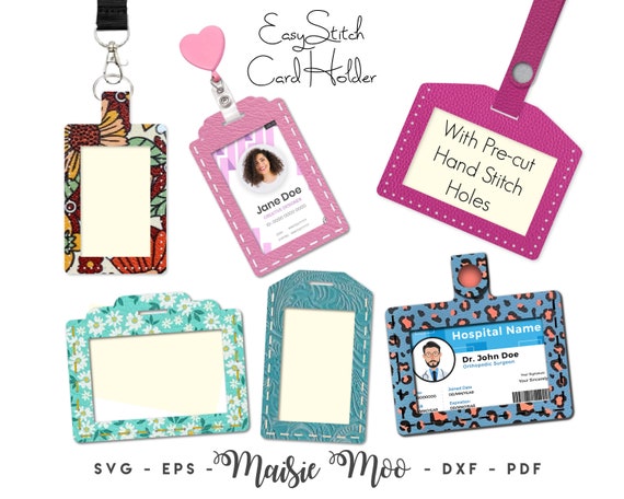 ID Card Cover SVG | Photocard Holder Sewing Template | Hand Stitch Faux  Leather Sleeve Case Passport ID Tag | Easy Stitch Bag Tag - Etsy