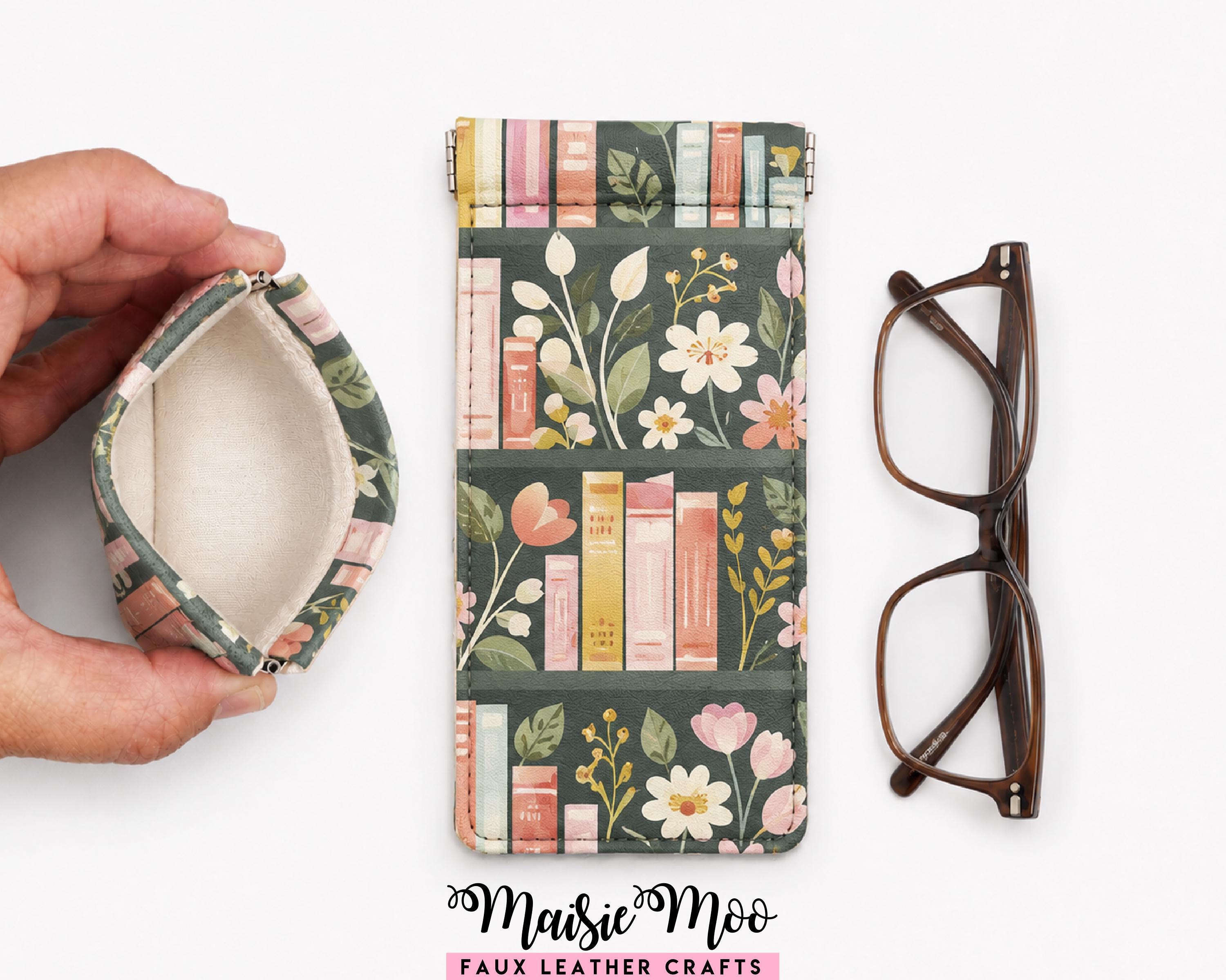 Glasses Case Sewing Pattern, Flex Frame Glasses Pouch SVG, Faux