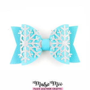 Christmas Snowflake Bow Template, Lace Bow SVG,  Frozen Hair Bow PDF,  Winter Hair Bow, Svg files for Cricut Cut Files Maisie Moo Maisie Moo