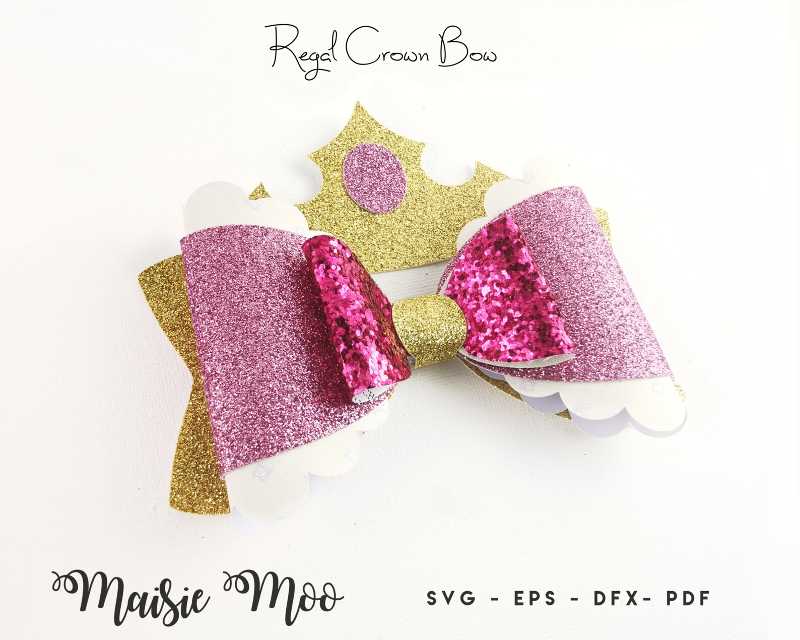 Crown Bow SVG Princess Bow Template SVG Tiara Hair Bow - Etsy New Zealand