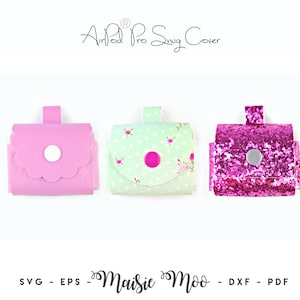 AirPod® Pro Cover SVG, EarPod Case Template, Keychain Holder SVG, No Sew, Faux Leather Svg files for Cricut Cut Files Maisie Moo