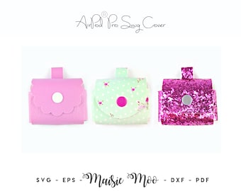 AirPod® Pro Cover SVG, EarPod Case Template, Keychain Holder SVG, No Sew, Faux Leather Svg files for Cricut Cut Files Maisie Moo