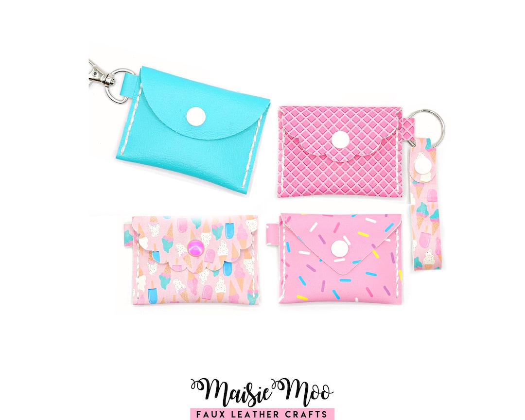 Coin Purse Pattern for Keychain, Cricut Project SVG, Faux Leather