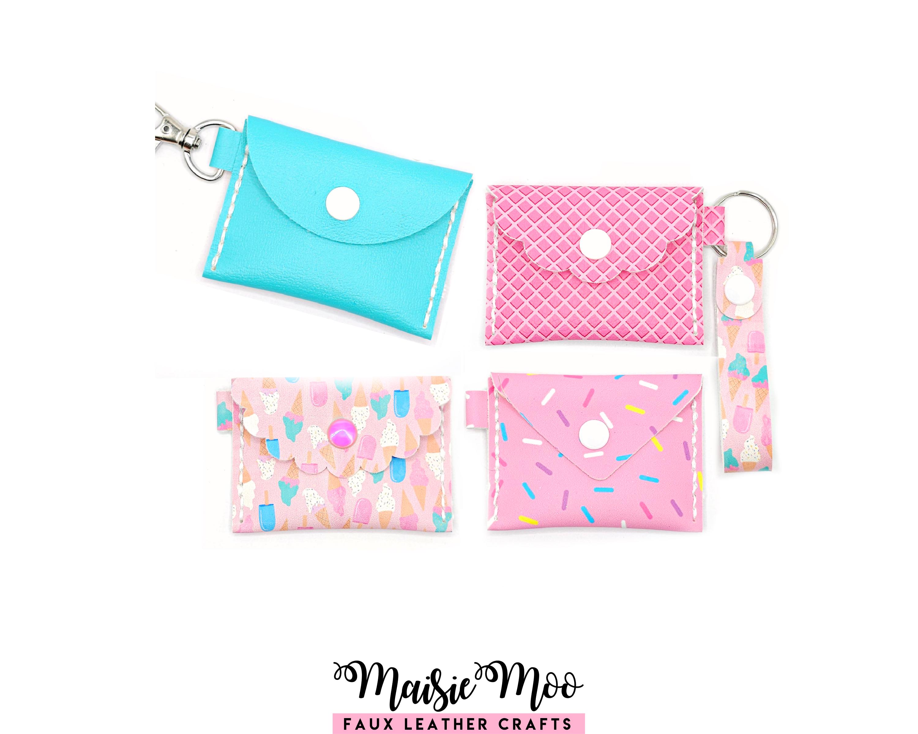 Coin Purse Pattern for Keychain, Cricut Project SVG, Faux Leather