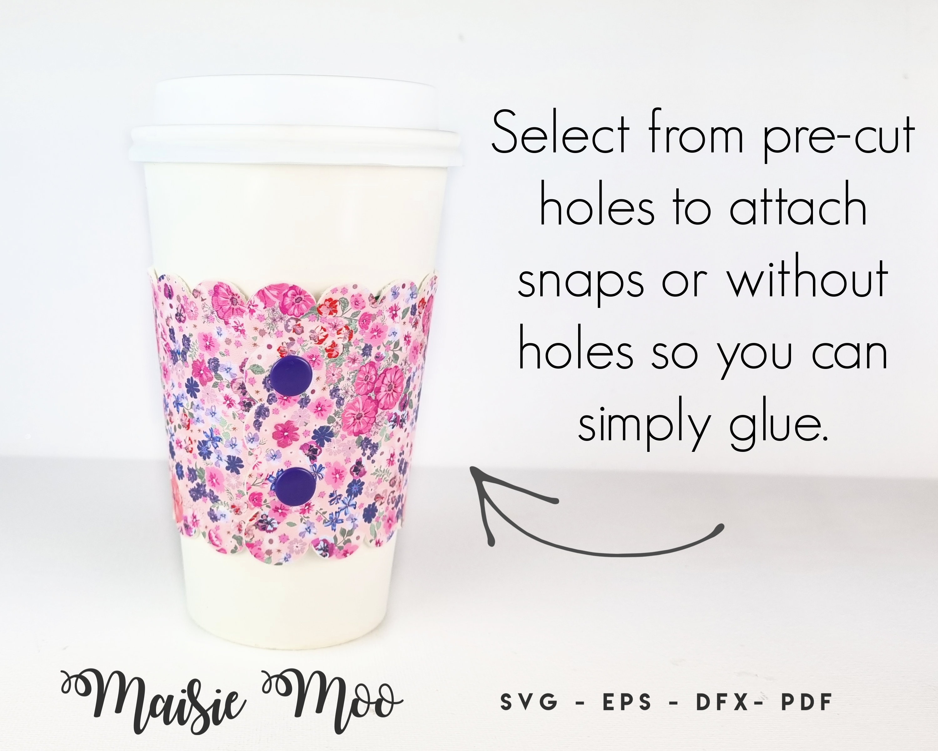 Cup Cozy SVG Coffee Cup Sleeve Template Cup Display Card Etsy