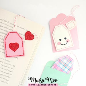 Tea Bag Bookmark SVG Template, Leather Pattern Book Lover Gift, DIY Planner Book Mark Faux Leather Crafts for Cricut Cut Files