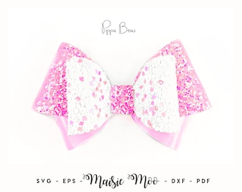 Pippa Bow SVG, Butterfly Bow Template, Pigtail Bow, Cricut Bow svg, Bow Template for Cricut, DIY Bow Cut File Maisie Moo Vegan leather