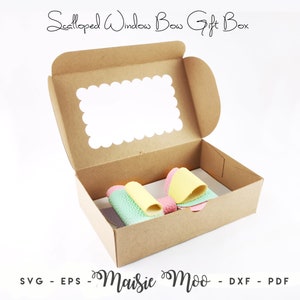 Bow Box SVG, Modello di scatola espositiva per fiocchi, Scatola regalo con fiocco per capelli DXF, Scatola regalo con finestra PDF, File di taglio silhouette svg per Cricut Box, Maisie Moo