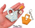 Teeny Tiny Tote Bag Charm SVG for Cricut, Faux Leather Mini Purse Keychain Template, No Sew Bag Charm Pattern product logo