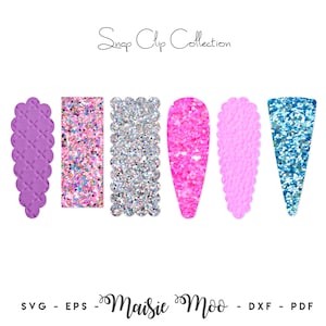 Snap Clip SVG, Snapclip Template, Scalloped Bow Template, Bow SVG,  Clippie Cover,  Hair Clip Svg files for Cricut Cut Files, Maisie Moo