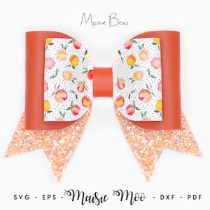 Maisie Bow Template SVG, Bow SVG, Faux Leather Bow PDF, Cricut svg files, Hair Bow Template, Cricut Cut Files, Silhouette Cut Files