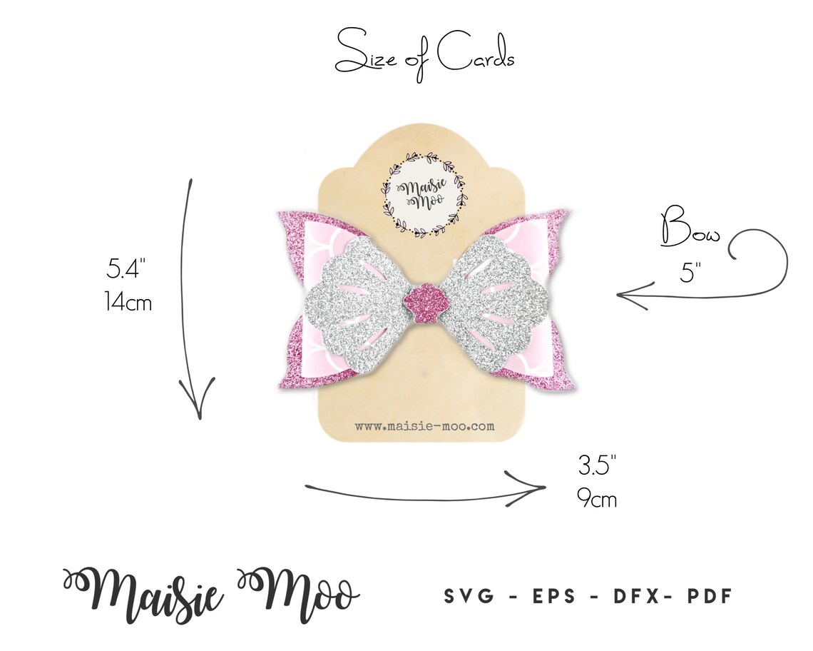 Hair Bow Display Card SVG