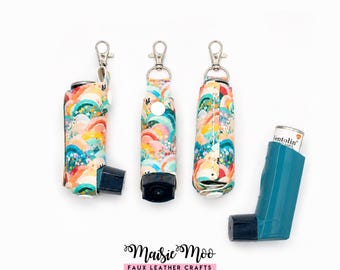 Inhaler Cover SVG, Easy Stitch Asthma Inhaler Holder, Faux Leather SVG Pattern, Ventolin Puffer Cover, Cricut SVG, Keychain Template