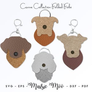 Leren hond sleutelhanger SVG | Sjabloon hondensleutelhanger| Sjabloon dierentaslabel | Laserpatroon imitatieleer | Cricut-SVG